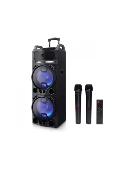 Altavoz trolley aiwa kbtus - 900 100w rms con karaoke 2 micros inalambricos