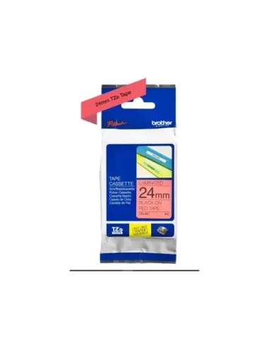 Brother TZe451 cinta laminada 24mm Negro/Rojo 8m