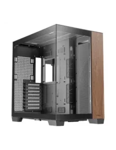 Caja ordenador gaming antec fishtank c8 wood e - atx cristal templado negro