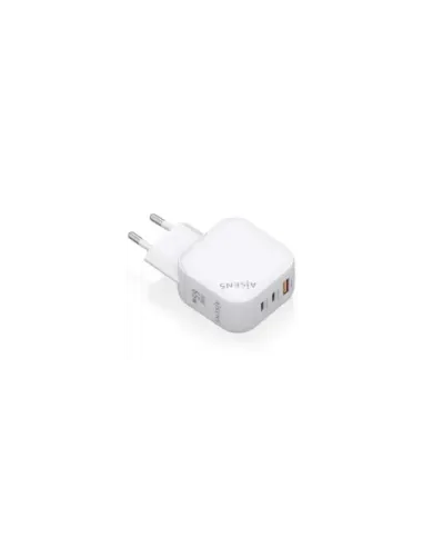 Cargador de Pared GaN Aisens ASCH-65W3P026-W/ 2xUSB Tipo-C/ 1xUSB/ 65W