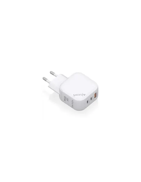 Cargador de Pared GaN Aisens ASCH-65W3P026-W/ 2xUSB Tipo-C/ 1xUSB/ 65W
