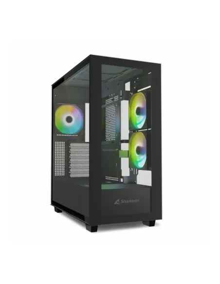 Caja ordenador gaming sharkoon rebel c60 atx cristal templado negro