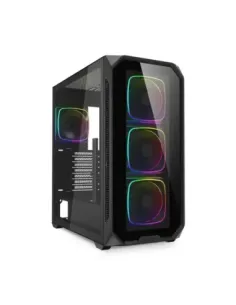 Caja ordenador gaming sharkoon ak5g rgb atx cristal templado negro