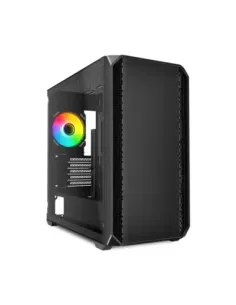 Ordenador caja gaming sharkoon mk2 rgb matx cristal templado negro