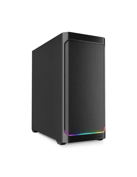 Caja ordenador gaming sharkoon ak4 rgb strip atx negro