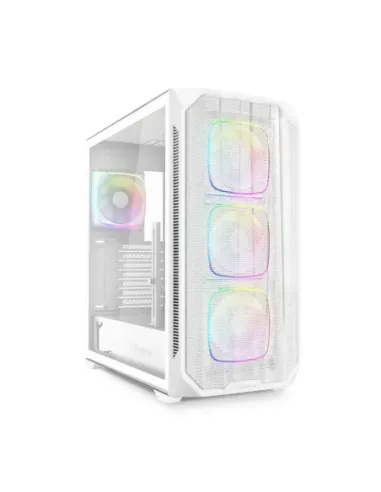 Caja ordenador gaming sharkoon nak5m rgb atx cristal templado blanco