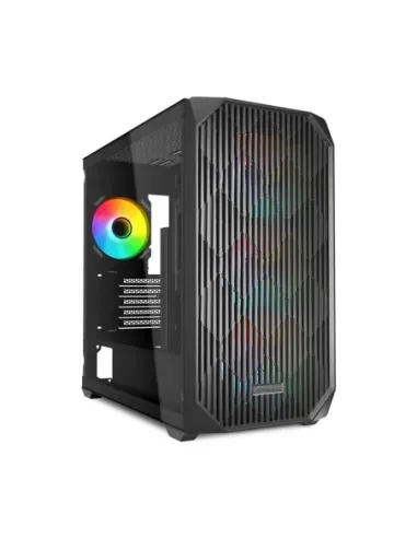 Ordenador caja gaming sharkoon mk3 matx cristal templado negro