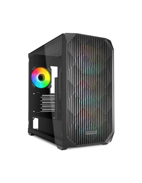 Ordenador caja gaming sharkoon mk3 matx cristal templado negro