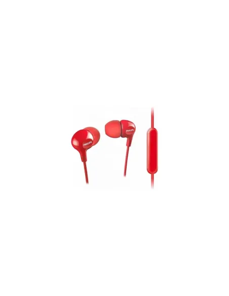 Auriculares Intrauditivos Philips SHE3555/ con Micrófono/ Jack 3.5/ Rojos