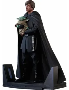 Figura diamond select toys star wars the mandalorian premier collection luke skywalker & grogu 1 - 7