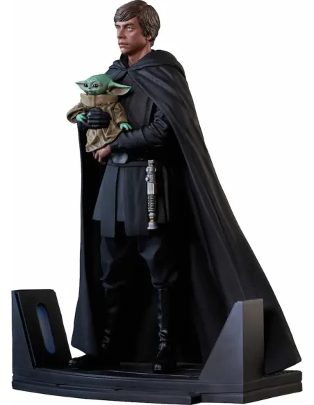 Figura diamond select toys star wars the mandalorian premier collection luke skywalker & grogu 1 - 7