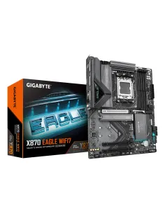 GIGABYTE X870 EAGLE WIFI7 Placa Base - Compatible con CPUs AMD Ryzen 9000, 14+2+2 fases VRM, hasta 8000MHz DDR5 (OC), 1xPCIe