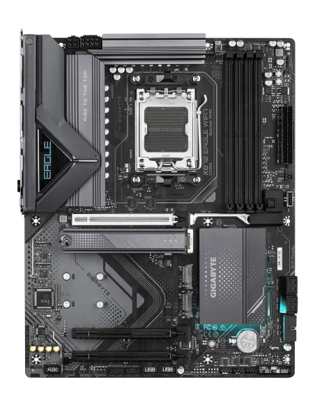 GIGABYTE X870 EAGLE WIFI7 Placa Base - Compatible con CPUs AMD Ryzen 9000, 14+2+2 fases VRM, hasta 8000MHz DDR5 (OC), 1xPCIe