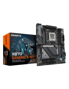 GIGABYTE X870 GAMING X WIFI7 Placa Base - Compatible con CPUs AMD Ryzen 9000, 16+2+2 fases VRM, hasta 8000MHz DDR5 (OC), 1xPCIe