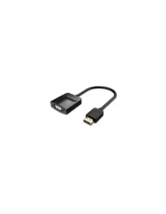 Conversor Vention 42444/ HDMI Macho - VGA Hembra/ Jack 3.5 Hembra/ 15cm/ Negro