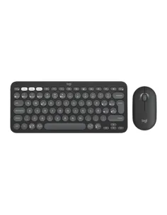 Teclado + mouse logitech pebble 2 combo inalambrico negro