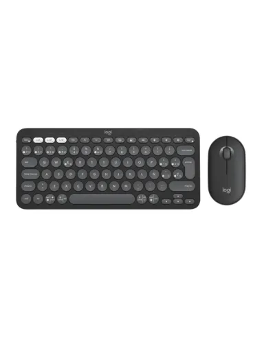 Teclado + mouse logitech pebble 2 combo inalambrico negro