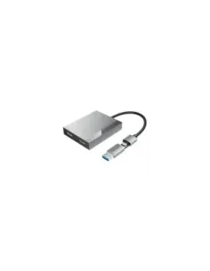 Conversor Vention ACXHB/ USB Tipo-C Macho/ USB Macho - 2x HDMI Hembra/ 15cm/ Gris