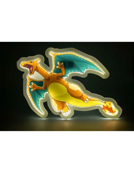 Mural lampara neon teknofun madcow entertainment pokemon charizard 30 cm