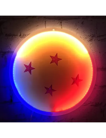 Mural lampara neon teknofun madcow entertainment dragon ball z bola de dragon 30 cm