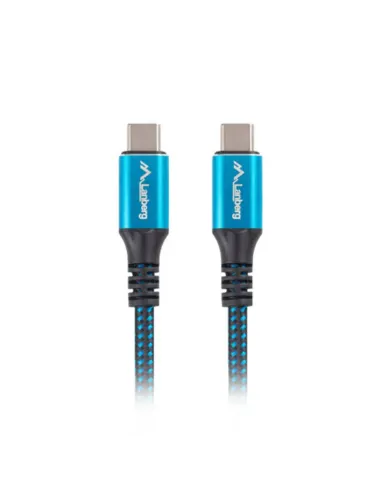 Cable usb tipo c lanberg 1.2m -  macho - macho -  negro - azul