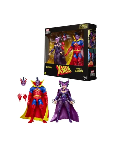 Pack de 2 figuras hasbro marvel legends series x - men deathbird vs marvel's gladiator