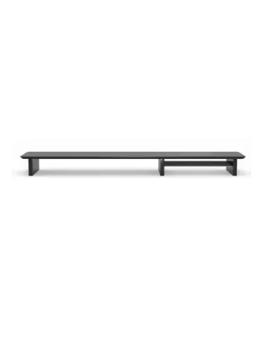 Phoenix harmony estante elevador de monitor en madera para escritorio negro con bandeja forrada en fieltro