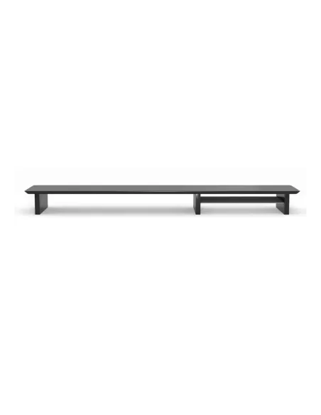 Phoenix harmony estante elevador de monitor en madera para escritorio negro con bandeja forrada en fieltro