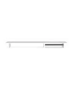 Phoenix harmony estante elevador de monitor en madera para escritorio blanco con bandeja forrada en fieltro