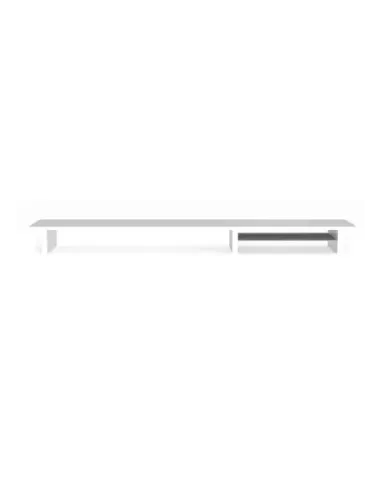 Phoenix harmony estante elevador de monitor en madera para escritorio blanco con bandeja forrada en fieltro