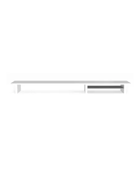 Phoenix harmony estante elevador de monitor en madera para escritorio blanco con bandeja forrada en fieltro