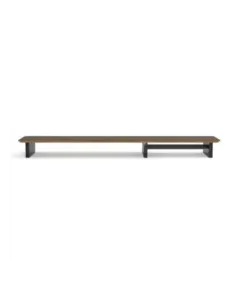 Phoenix harmony estante elevador de monitor en madera para escritorio walnut con bandeja forrada en fieltro