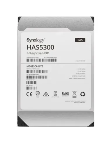 Disco duro interno hdd synology has5300 - 8t 8tb 3.5 pulgadas 256mb 7200rpm sas 12gb - s