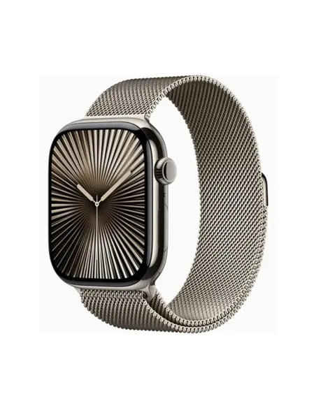 Smartwatch apple watch series 10 gps + cell 46mm natural titanium milanese loop s - m
