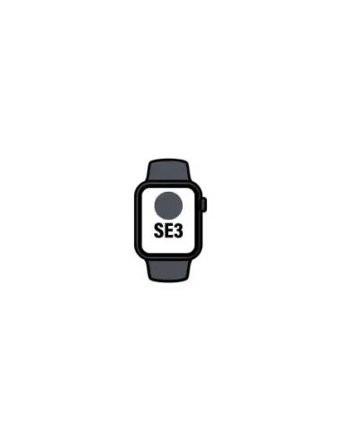 Apple Watch SE3/ GPS/ 40mm/ Caja de Aluminio Medianoche/ Correa Deportiva Negra M/L