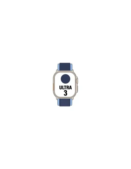 Apple Watch Ultra 3/ GPS/ Cellular/ 49mm/ Caja de Titanio Natural/ Correa Loop Trail Azul/azul brillante M/L