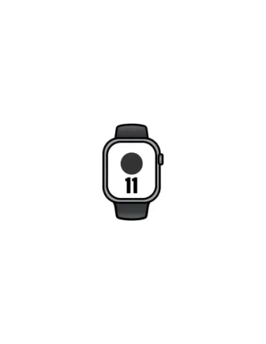 Apple Watch Series 11/ GPS/ Cellular/ 42mm/ Gris Espacial/ Correa Deportiva Negra (M/L)