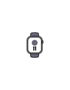 Apple Watch Series 11/ GPS/ Cellular/ 46mm/ Aluminio Plata/ Correa Deportiva Niebla Lila M/L