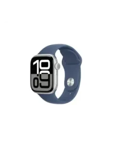 Smartwatch apple watch series 10 gps 42mm silver case denim sport band s - m