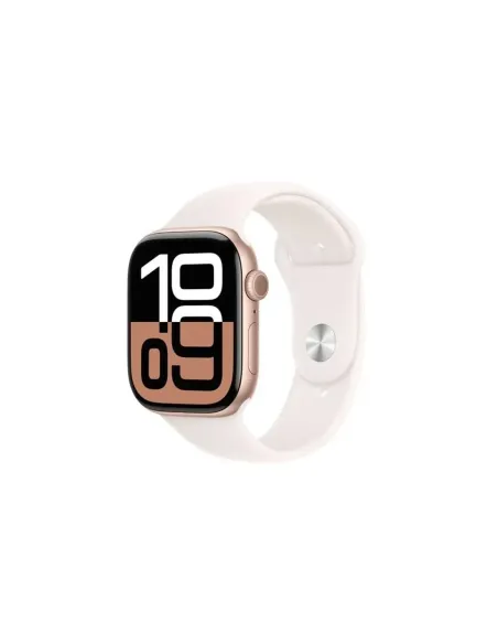 Smartwatch apple watch series 10 gps 46mm rose gold case light blush sport band s - m