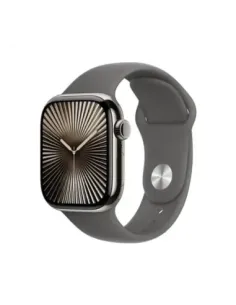 Smartwatch apple watch series 10 gps + cell 42mm natural titanium stone grey sport band s - m