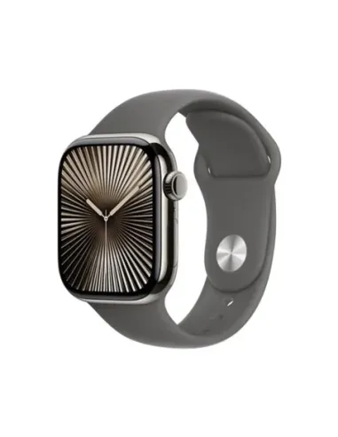 Smartwatch apple watch series 10 gps + cell 42mm natural titanium stone grey sport band s - m