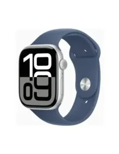 Smartwatch apple watch series 10 gps + cell 46mm silver case blue sport band s - m
