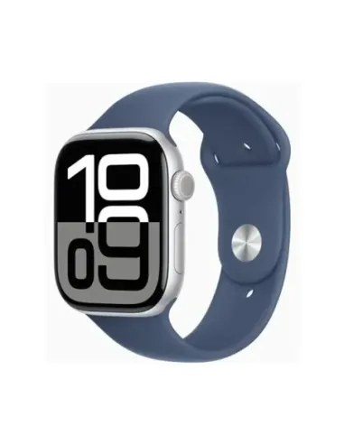 Smartwatch apple watch series 10 gps + cell 46mm silver case blue sport band s - m