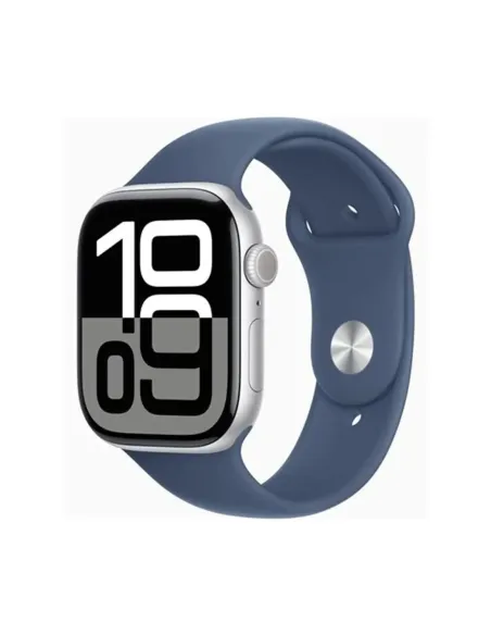 Smartwatch apple watch series 10 gps + cell 46mm silver case blue sport band s - m