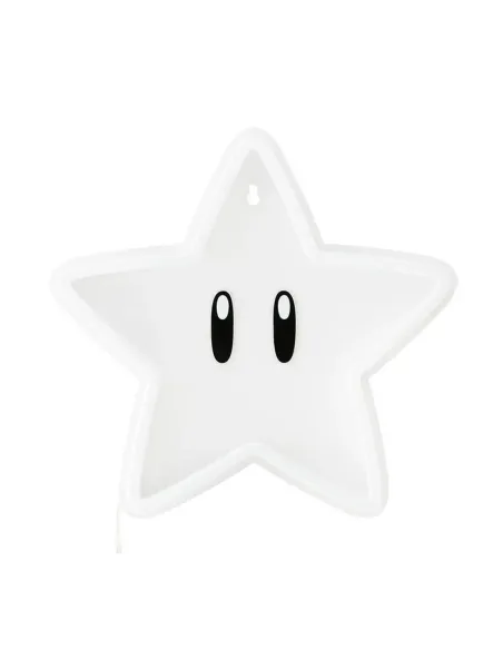 Luz neon pared paladone super mario bros super estrella
