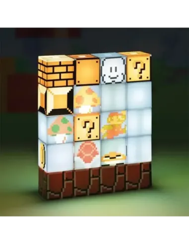 Lampara led paladone super mario bros 16 bloques