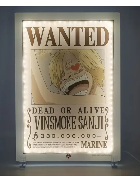 Lampara led neon teknofun madcow entertainment wanted one piece sanji 40 cm