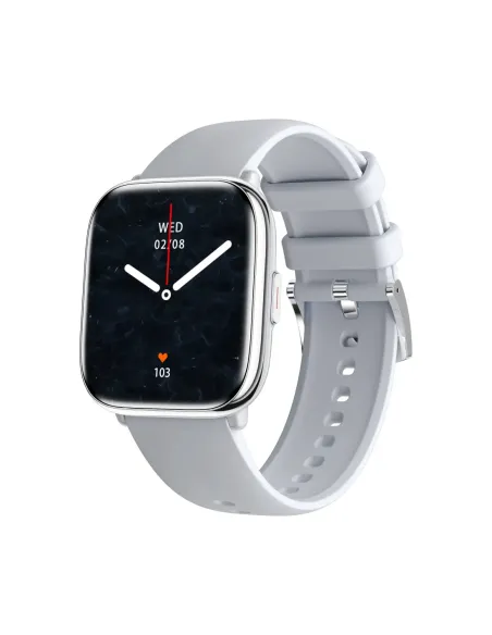 Reloj smartwatch myphone pastel silver gray