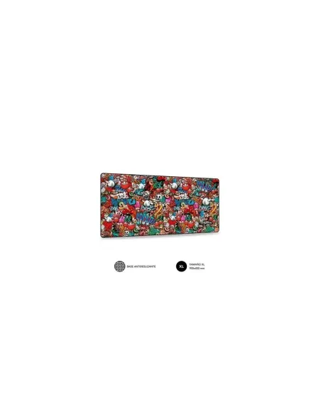 Alfombrilla Subblim 01PUW02 Graffiti XL/ 900 x 400 x 3 mm